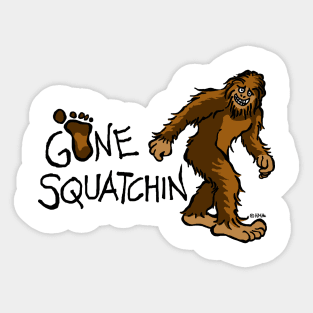 Gone Squatchin (color) Sticker